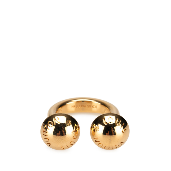 Pre-Loved Louis Vuitton Gold Plated Studs Interchangeable Studdy Cocktail Ring - Picture 1 of 8